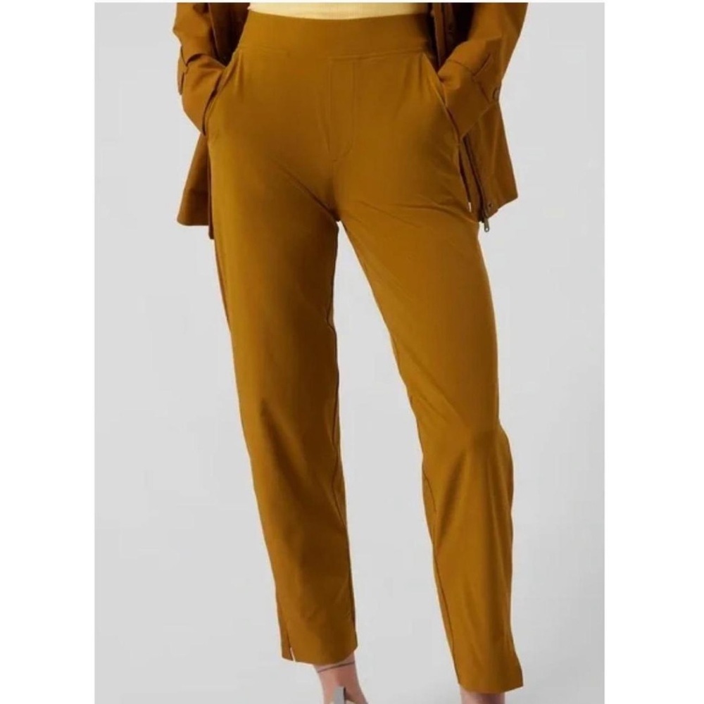 Athleta Brooklyn Mid Rise Ankle Pant | Size 8 | Brass Yellow